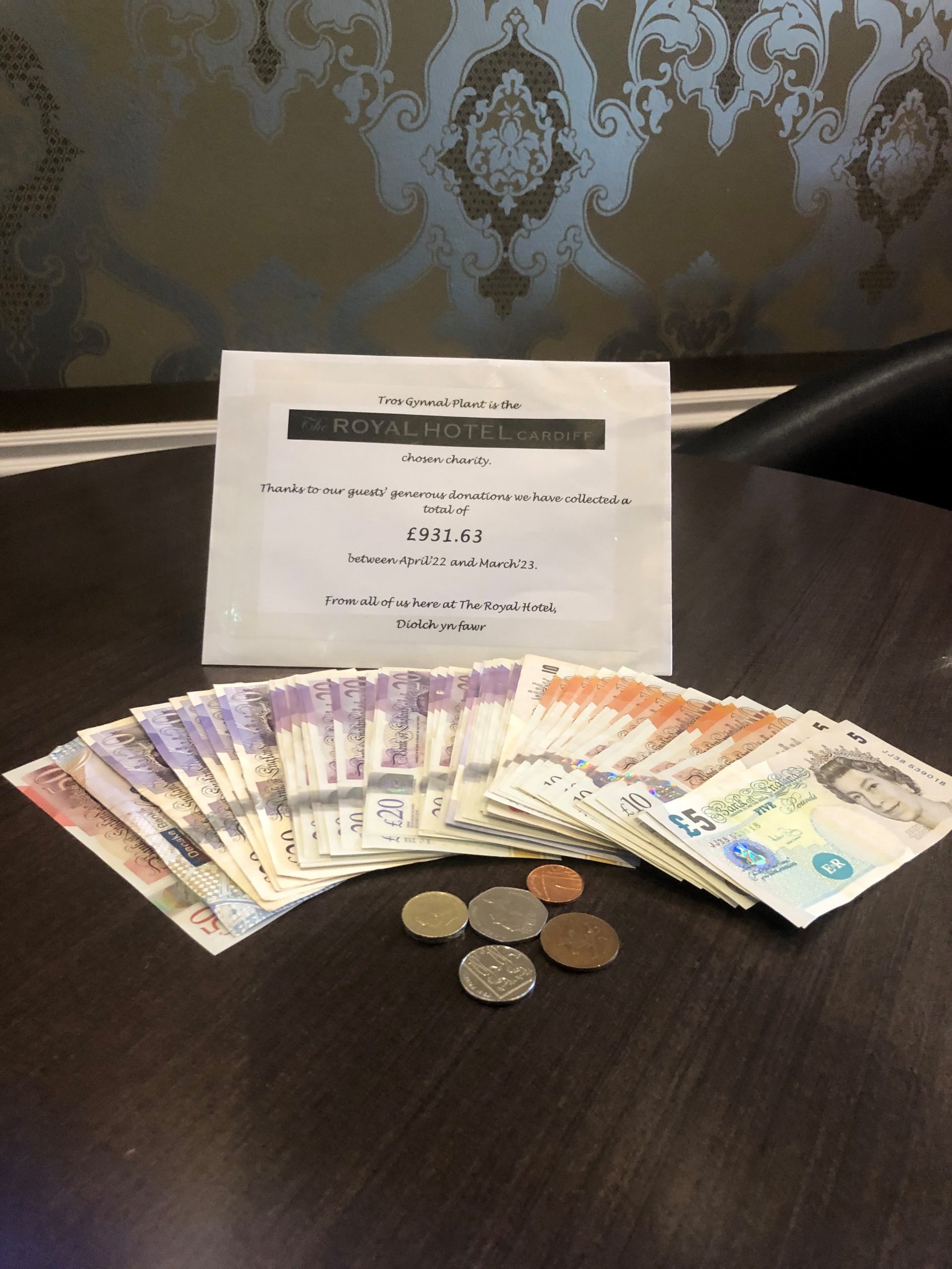 The Royal Hotel Cardiff Makes Generous Donation « TGP Cymru